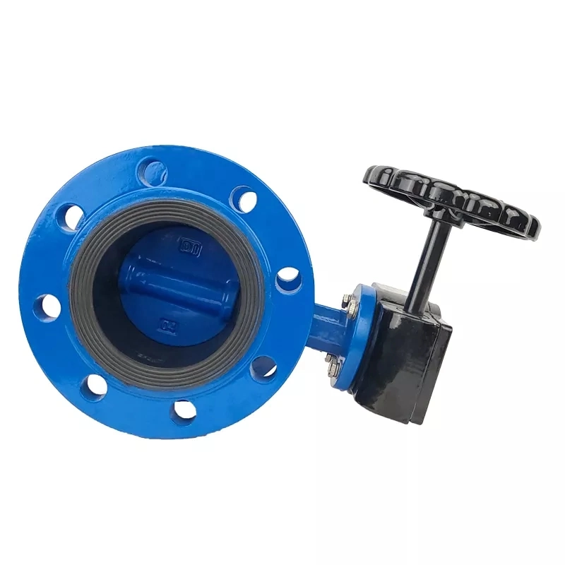 DIN BS JIS Flange Di Ci Wcb Body Double Flange Hard Soft Seal Double Triple Offset Eccentric Butterfly Valve